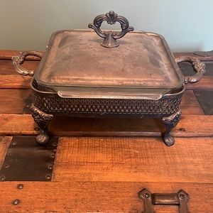 Vintage, silver serving dish